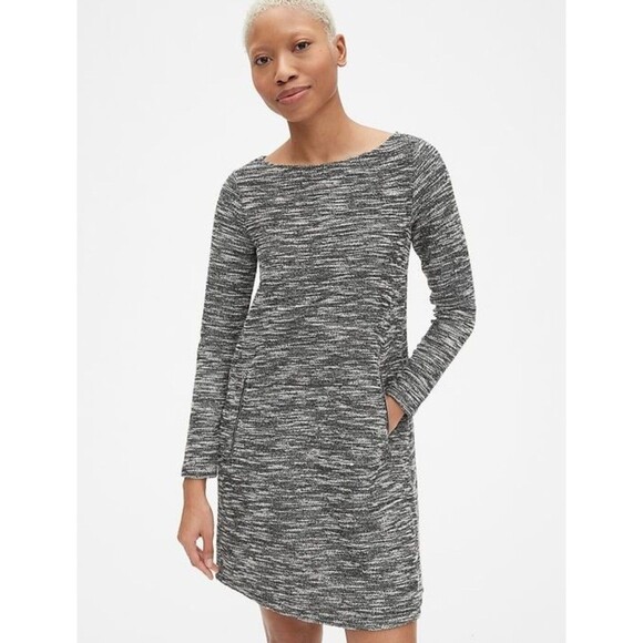 Gap Boulce Tweed Heathered Gray Textured Mini Dress Size M  Academia Career - Picture 4 of 10